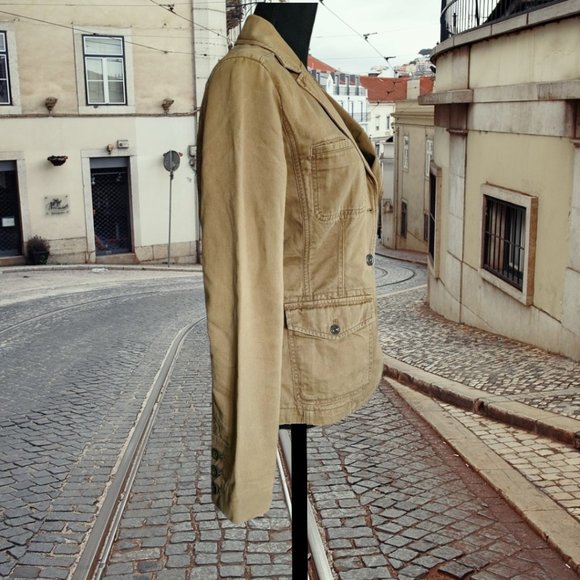 EDDIE BAUER Tan/Casual Blazer Size 8 Petite - Picture 5 of 10